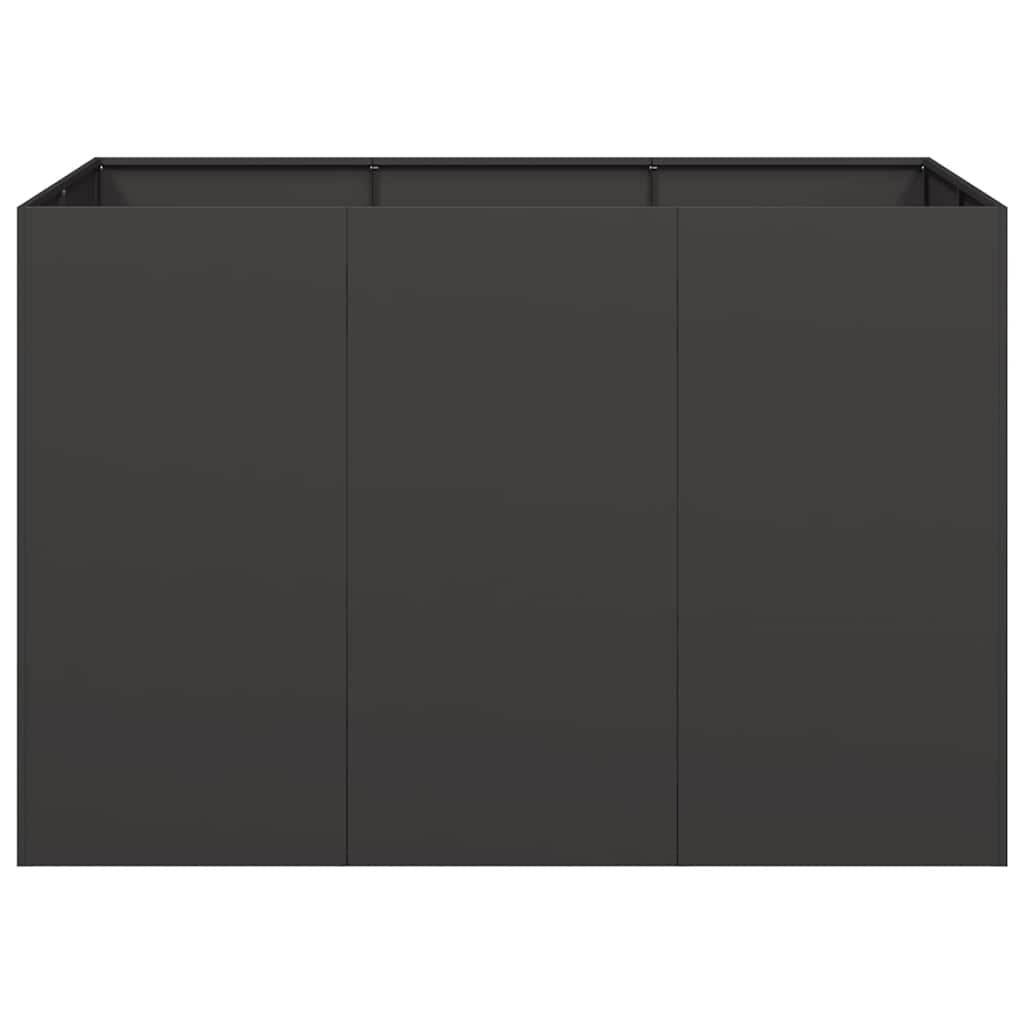 Vaso floreira 120x80x80 cm aço preto