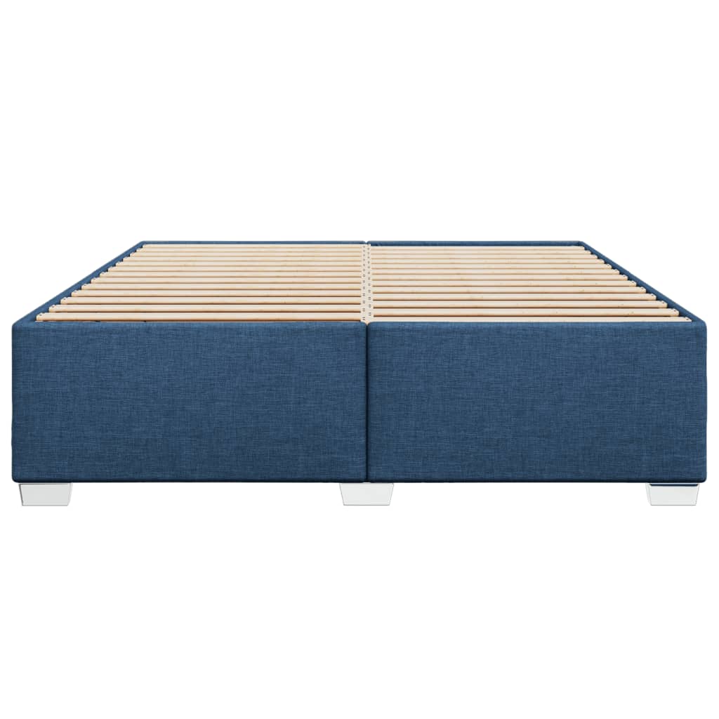 Estrutura de cama sem colchão 200x200 cm tecido azul