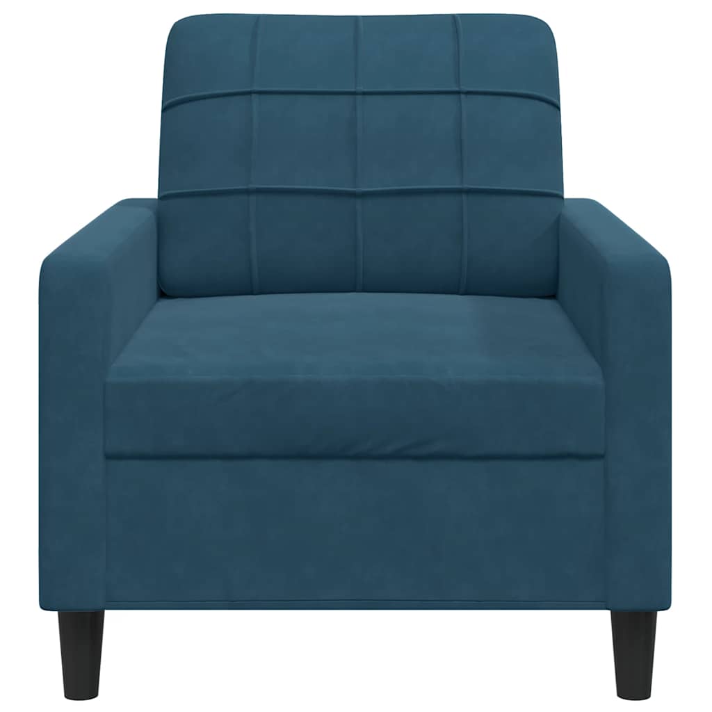 Poltrona 60 cm veludo azul
