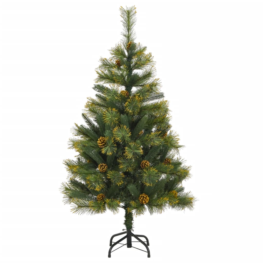 Árvore de natal artificial articulada com pinhas 120 cm