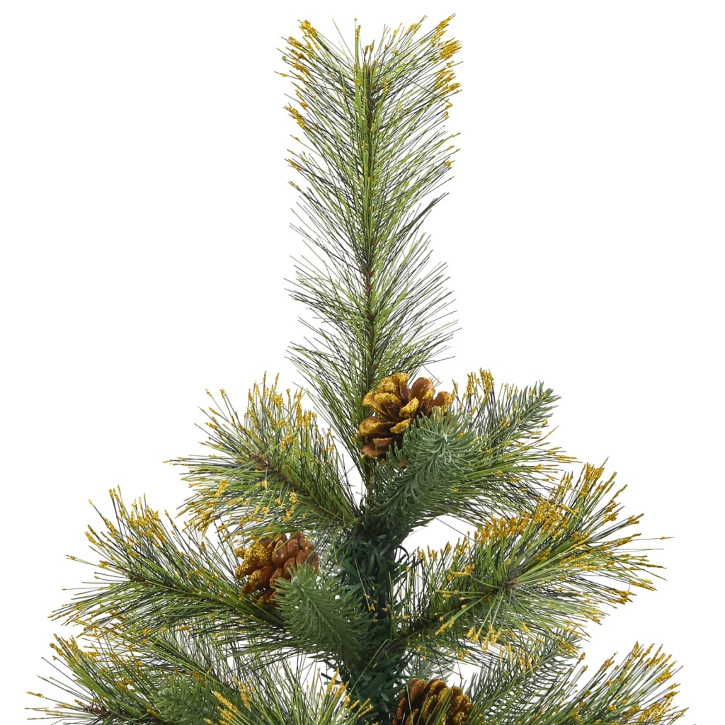 Árvore de natal artificial articulada com pinhas 120 cm