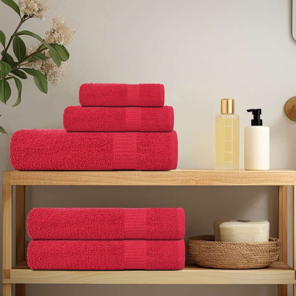 Toalhas de sauna frogn 4 pcs 80x200 cm 360 g/m² vermelho