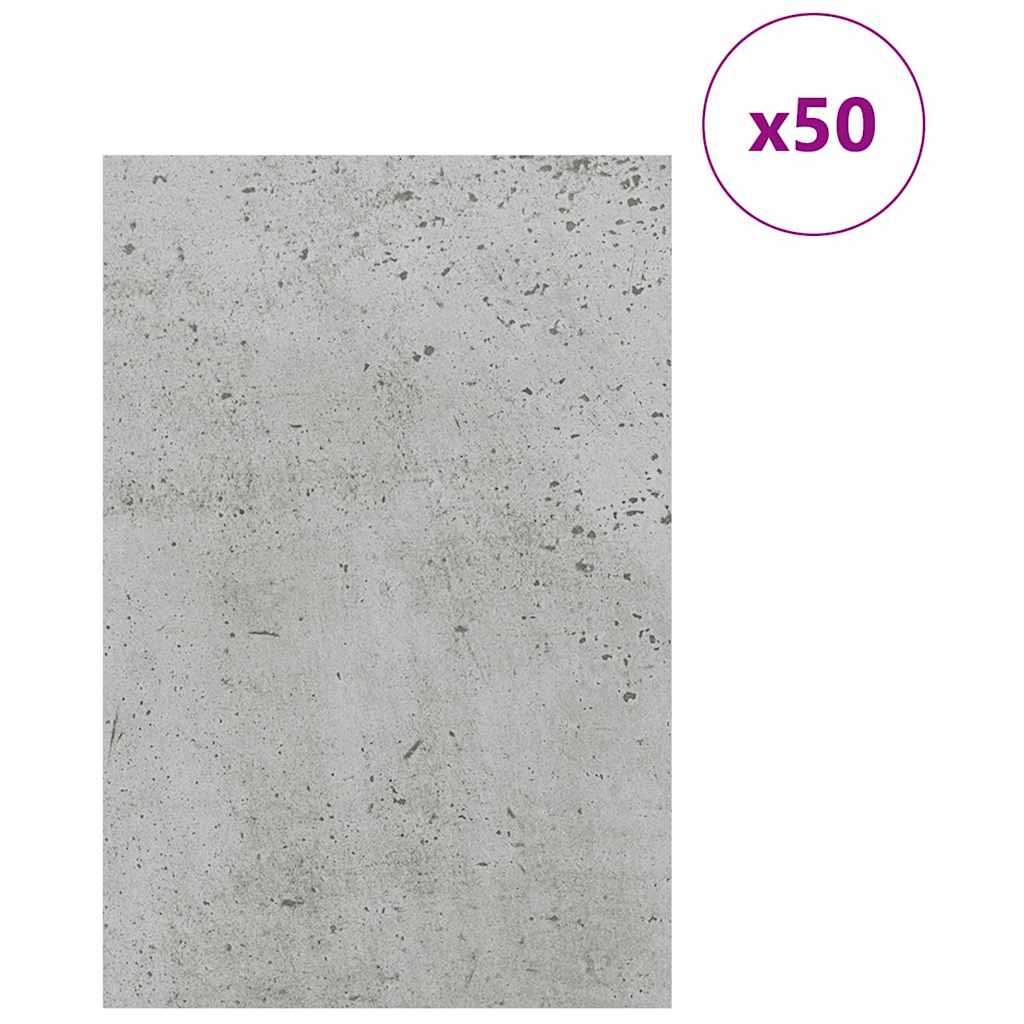 Painéis de decoração 50 unid. cinzento 40 x 60 x 0,27 cm