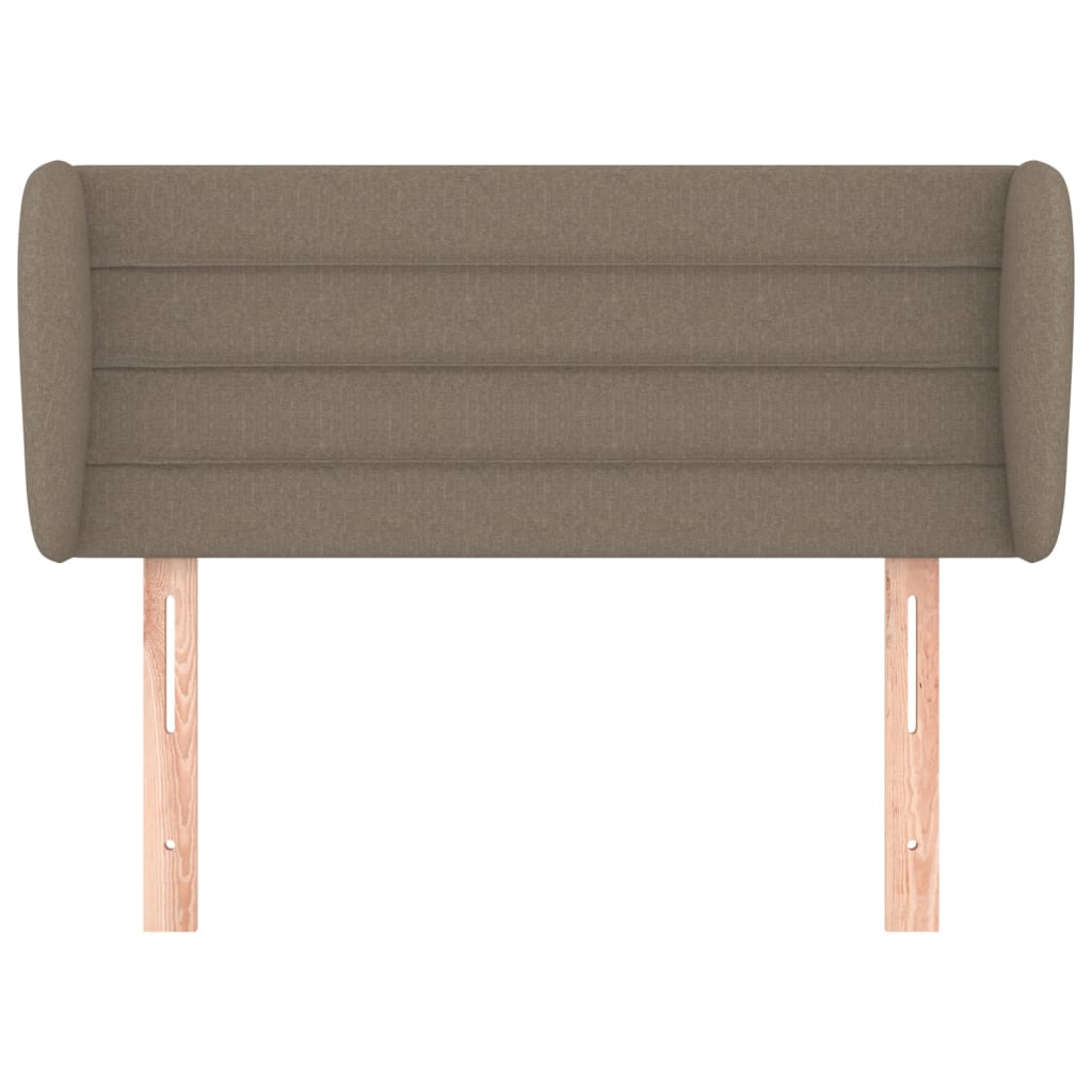 Cabeceira cama abas tecido 83x23x78/88 cm cinzento-acastanhado