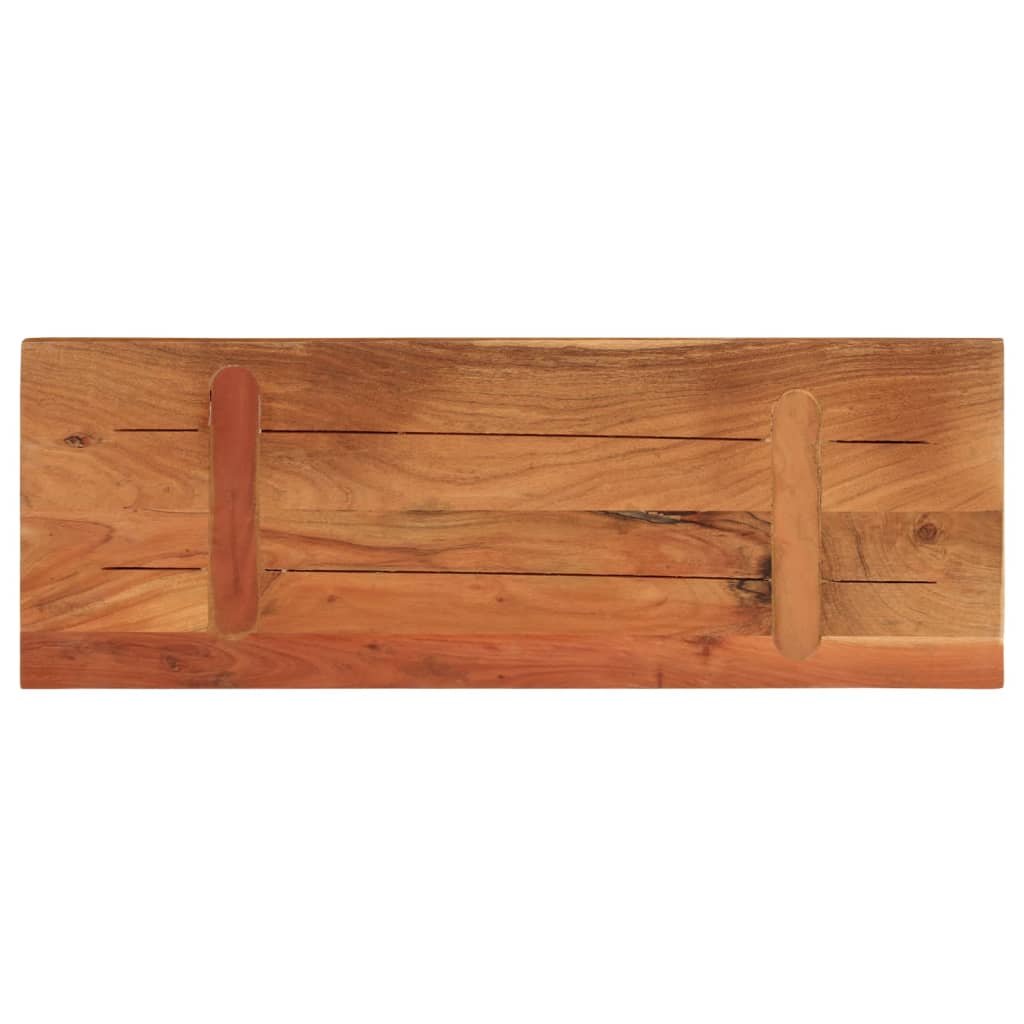 Tampo de mesa retangular 70x40x3,8 cm madeira de acácia maciça