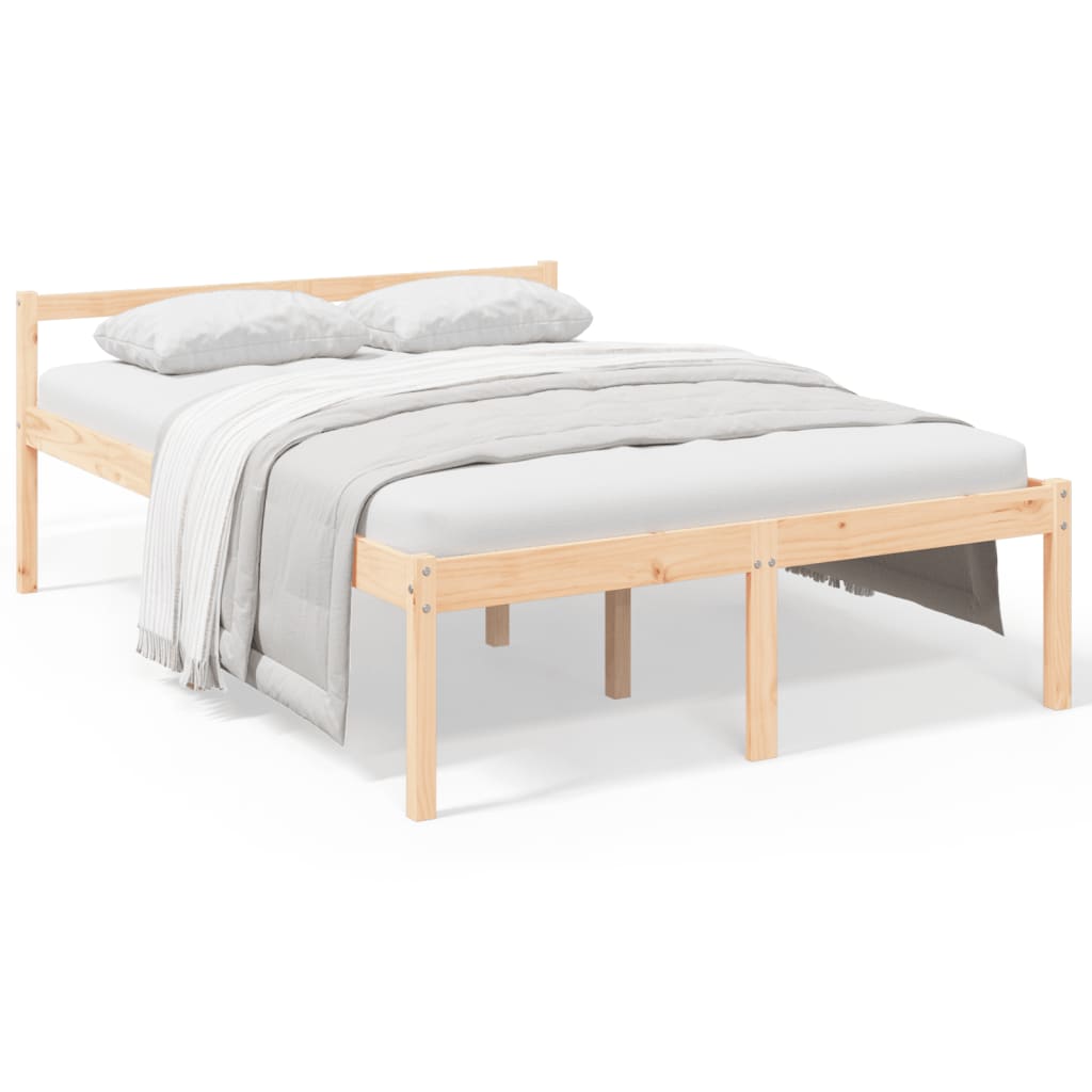 Cama para idosos 140x190 cm pinho maciço