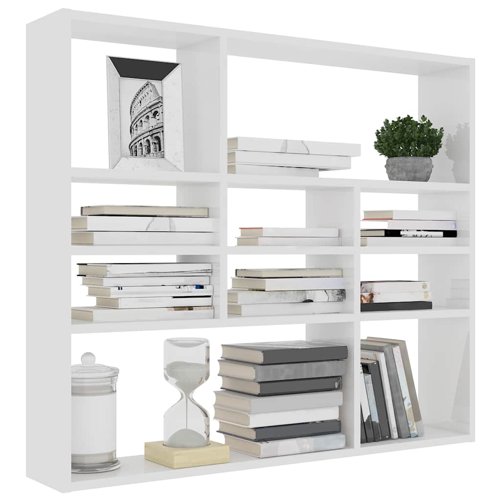 Estante de parede 90x16x78 cm contraplacado branco