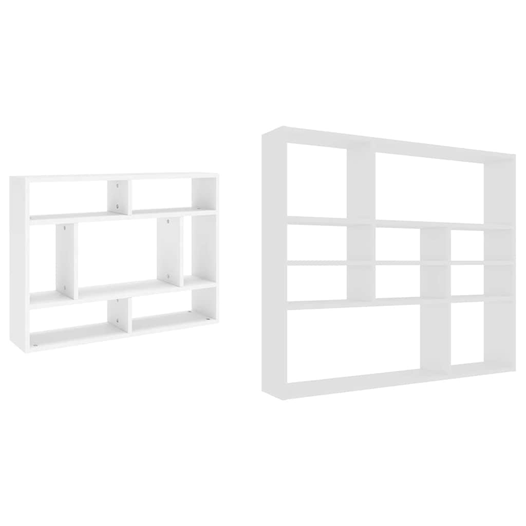 Estante de parede 90x16x78 cm contraplacado branco
