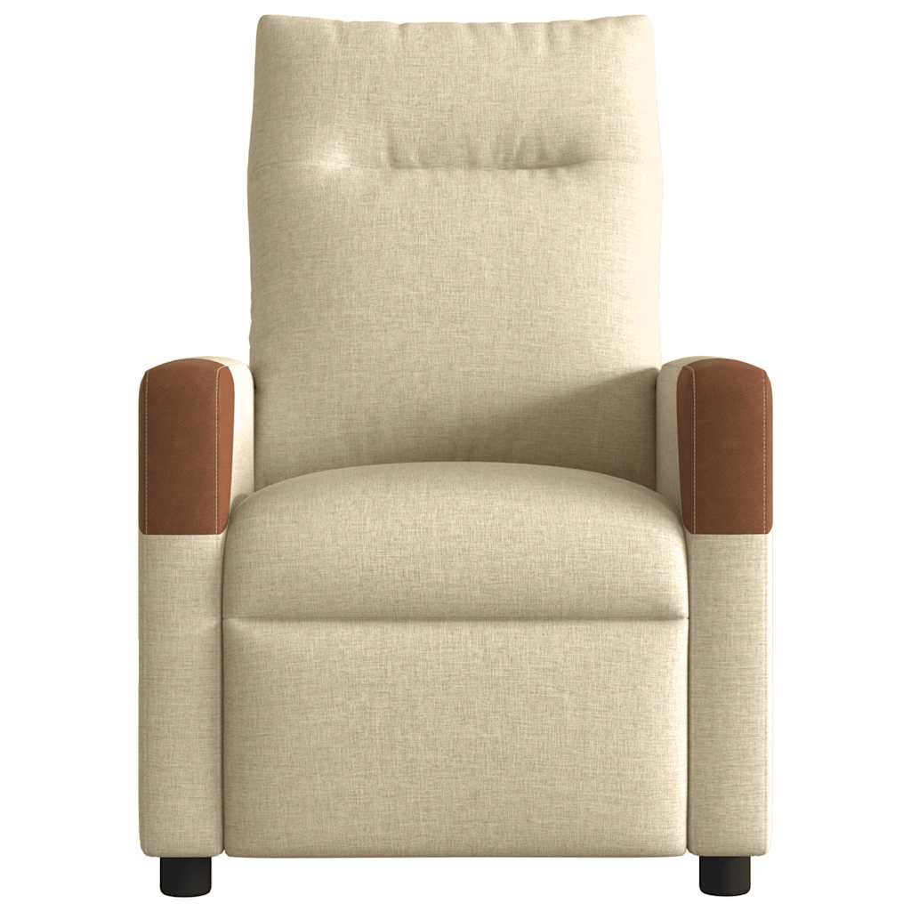 Poltrona reclinável tecido cor creme