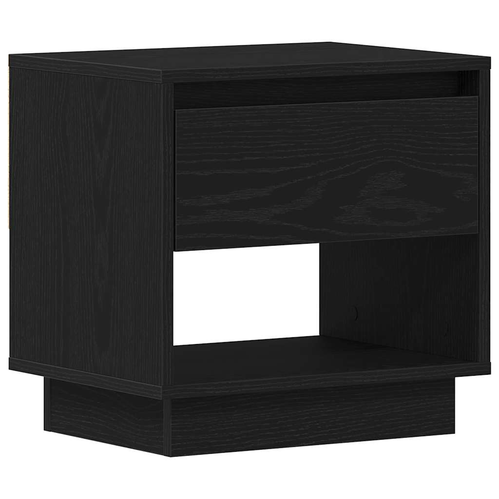 Criado-mudo carvalho preto 45 x 34 x 44 cm derivados de madeira