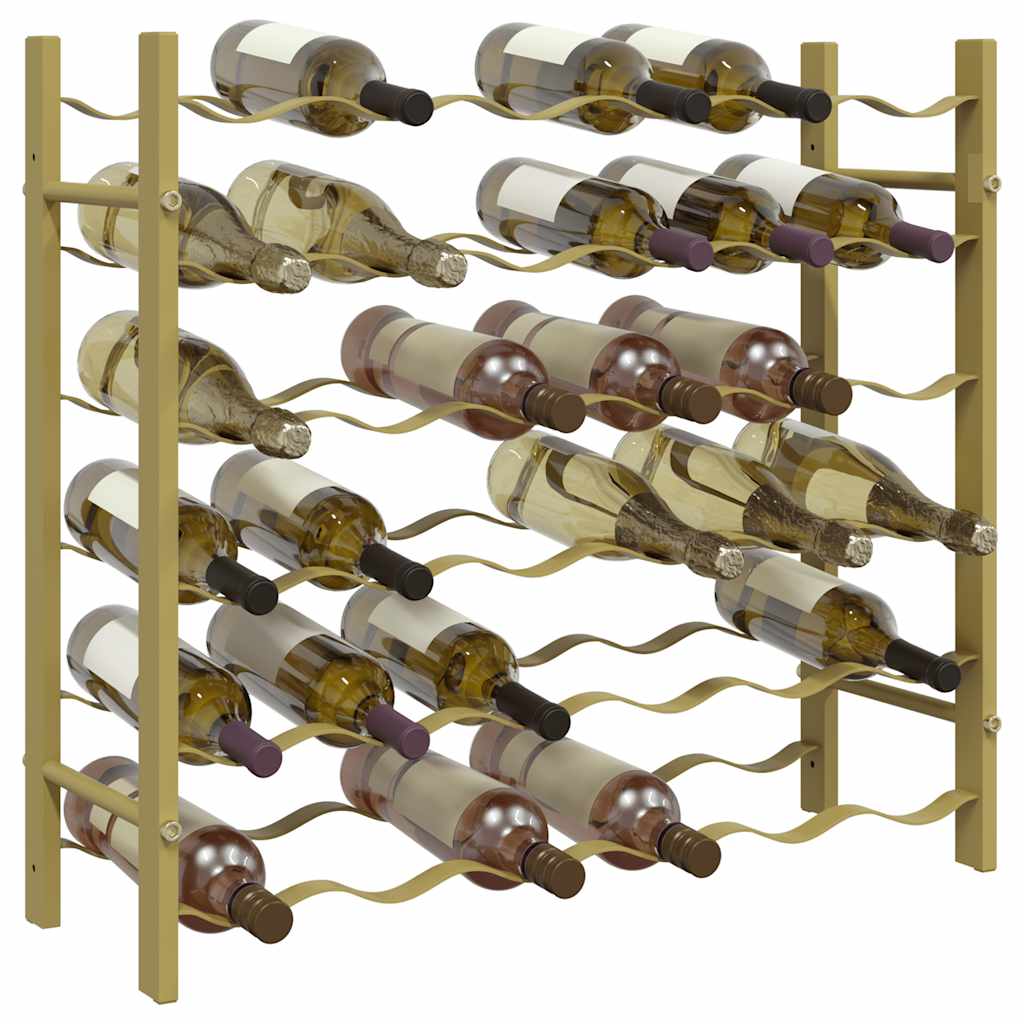 Garrafeira para 36 garrafas metal dourado