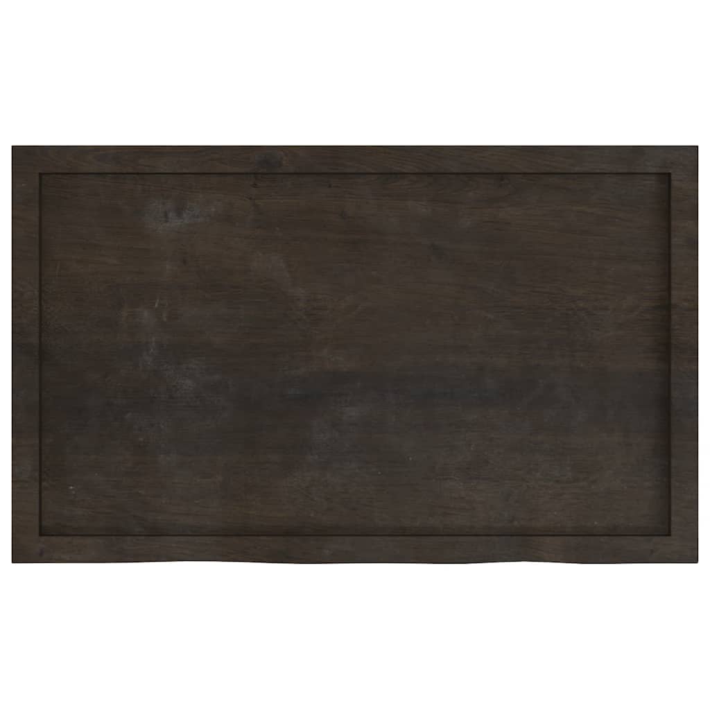 Tampo de mesa 100x60x(2-6) cm carvalho tratado castanho-escuro