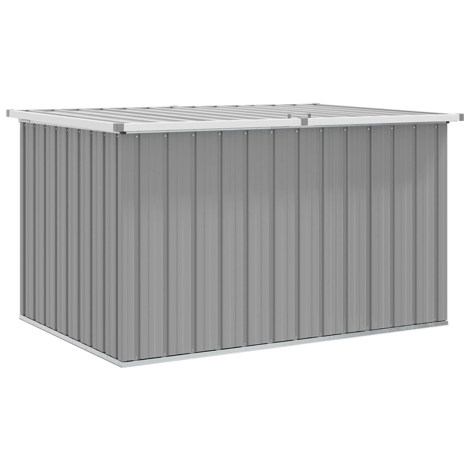 Caixa de arrumação para jardim 149x99x93 cm cinzento
