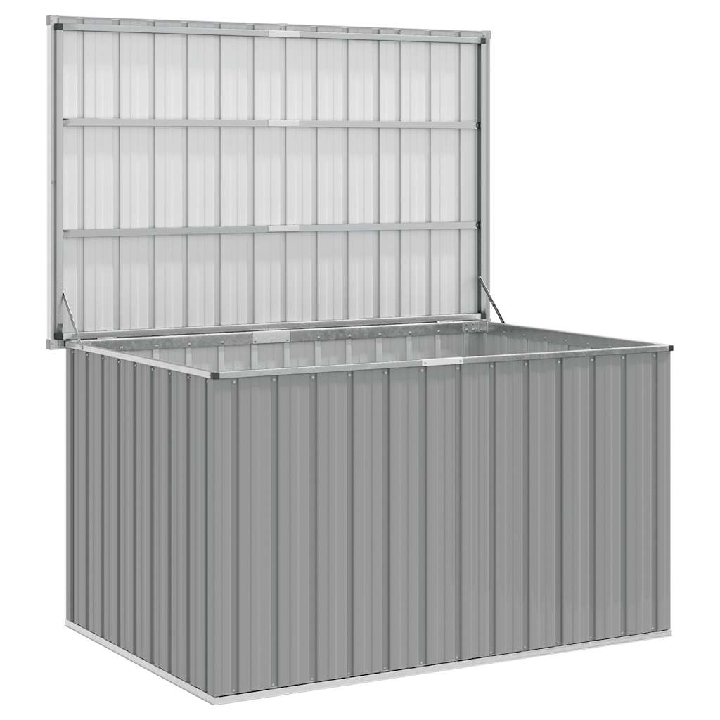 Caixa de arrumação para jardim 149x99x93 cm cinzento