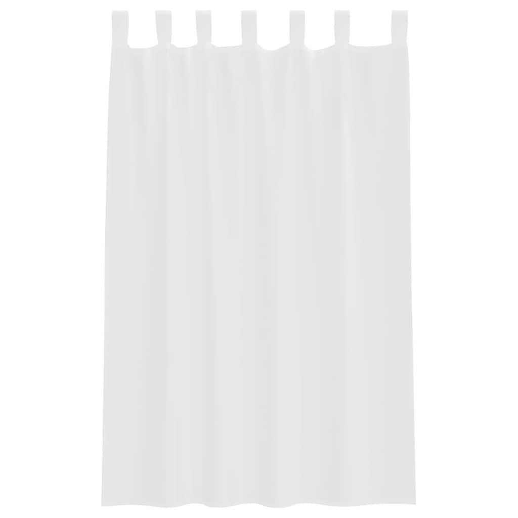 Cortinas de voile com laços 2 pcs branco 140x175 cm