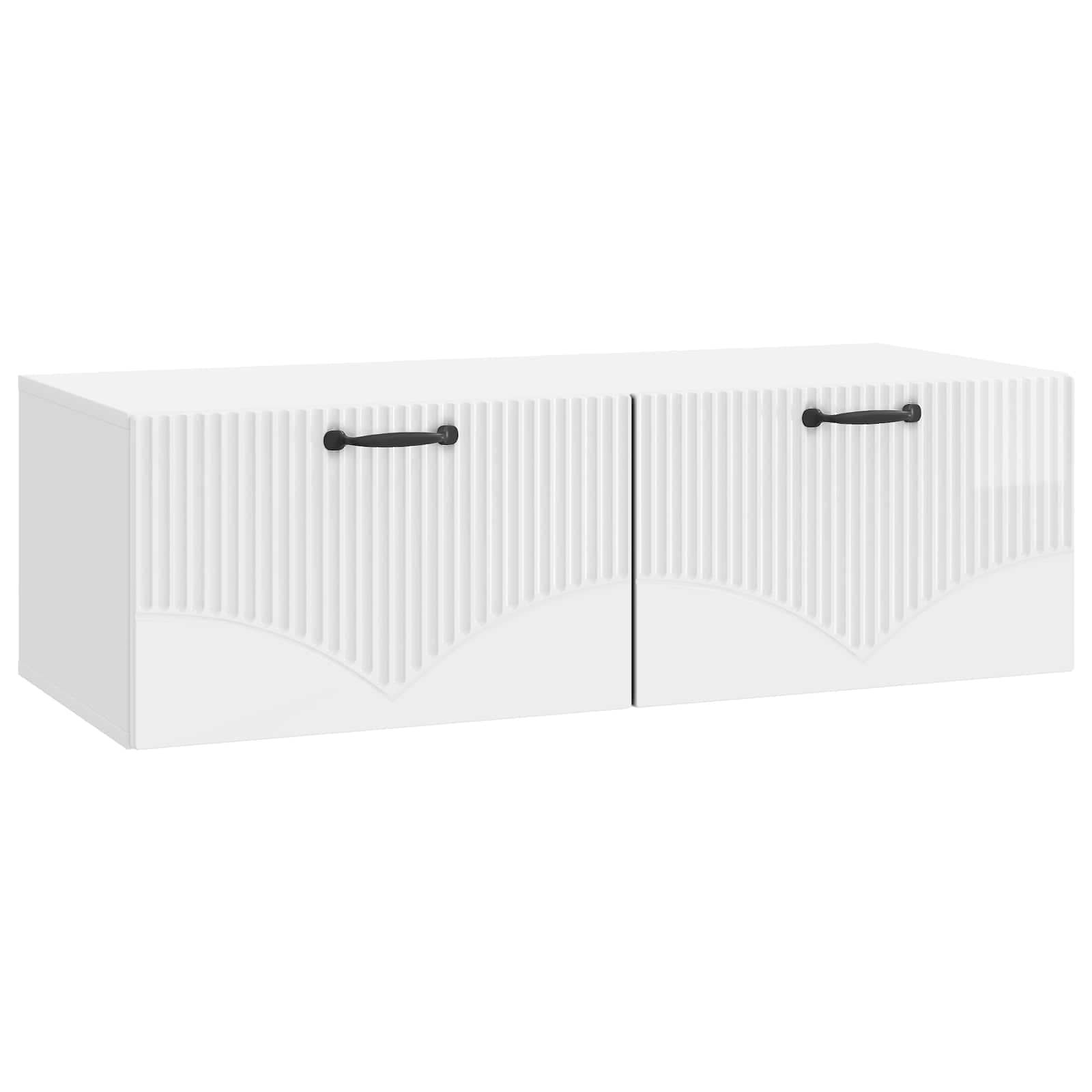 Gabinete de TV de parede branco brilhante 98 x 41 x 30 cm