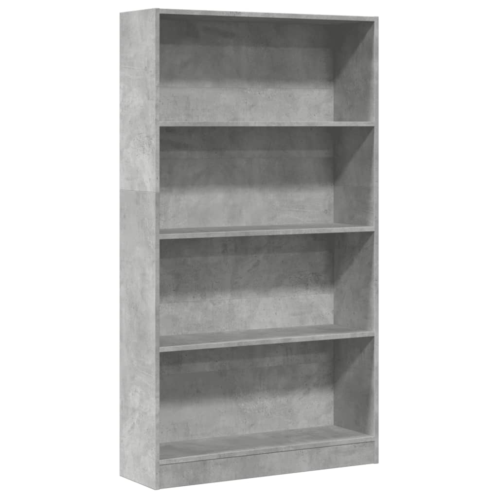 Estante 80x24x143 cm derivados de madeira cinzento cimento