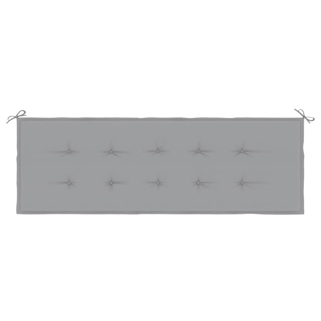 Almofadão p/ banco de jardim 150x50x3 cm tecido oxford cinza