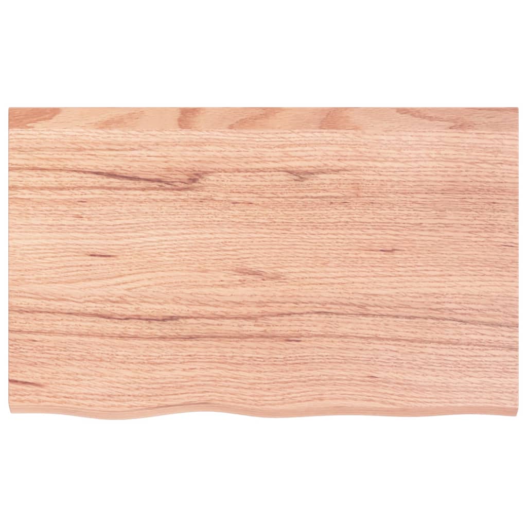 Tampo de mesa 80x50x(2-4) cm carvalho tratado castanho-claro