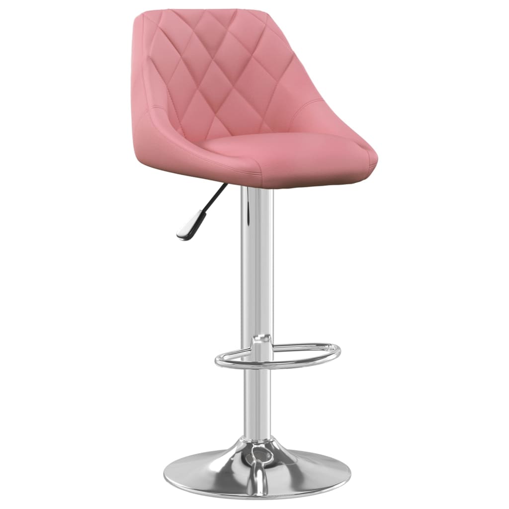 Bancos de bar 2 pcs veludo rosa