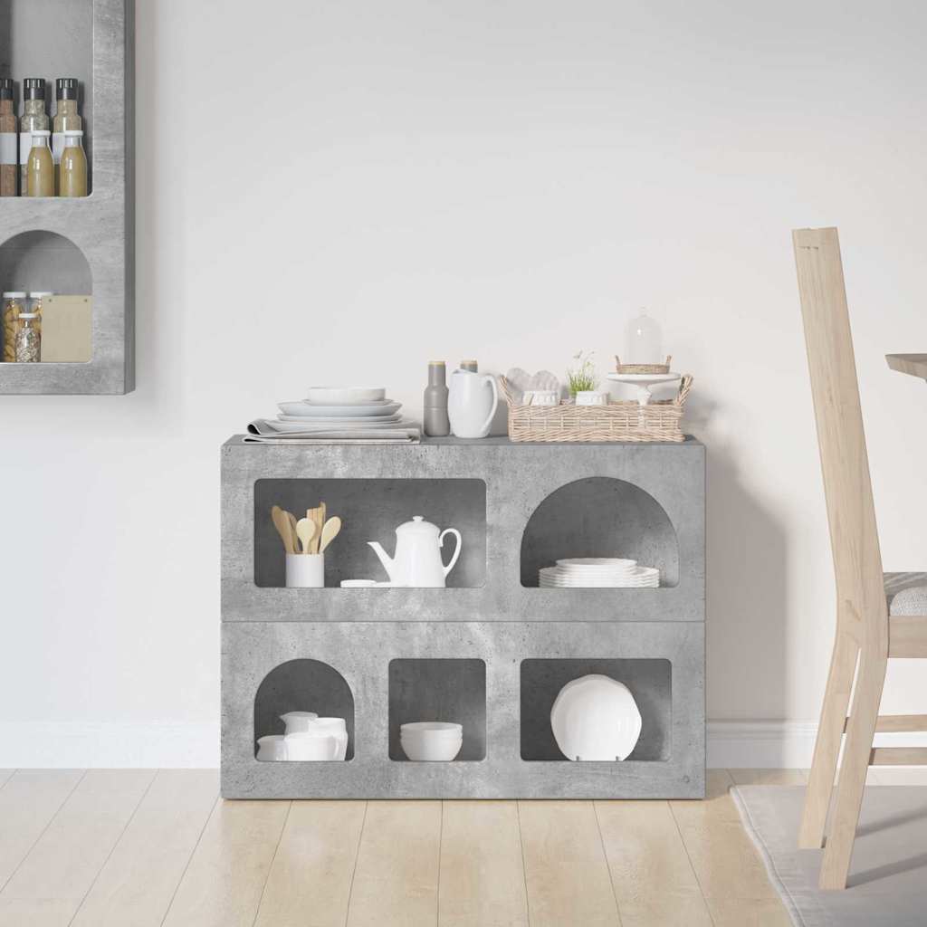 Buffet elst cinzento 80,5 x 35 x 59 cm derivados de madeira