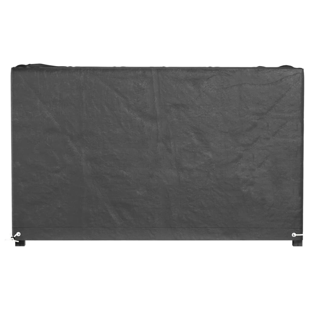 Capas p/ mobília de jardim 2 pcs 8 ilhós 125x55x75cm retangular
