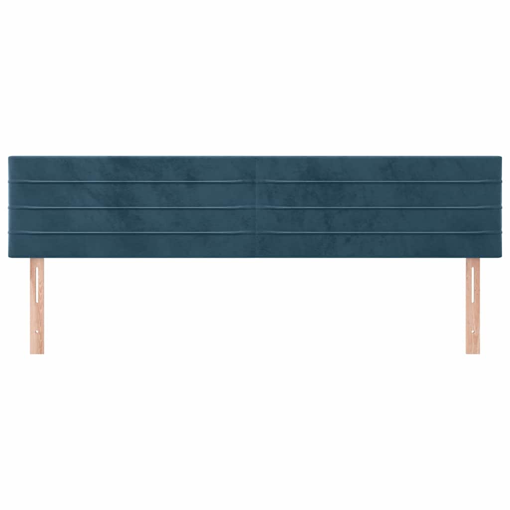 Cabeceiras azul-escuro 180x5x78/88 cm veludo