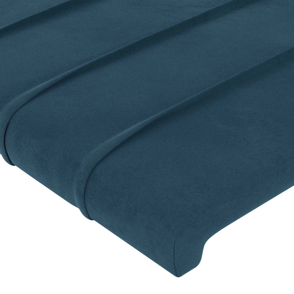 Cabeceiras azul-escuro 180x5x78/88 cm veludo