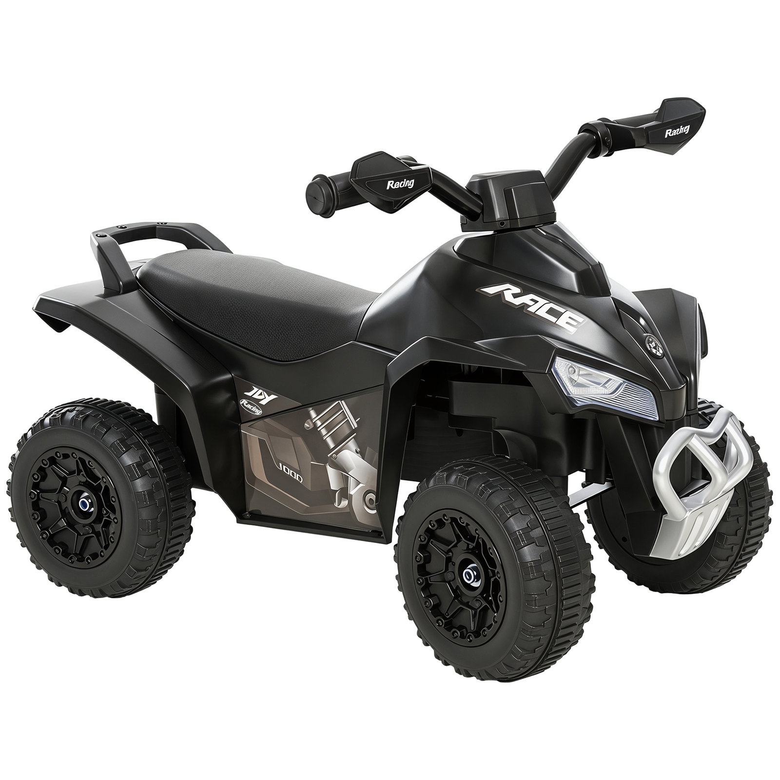 Quadriciclo para crianças carro andador infantil com luzes e música desenho inovador carga 20kg 67,5x38x44 cm preto