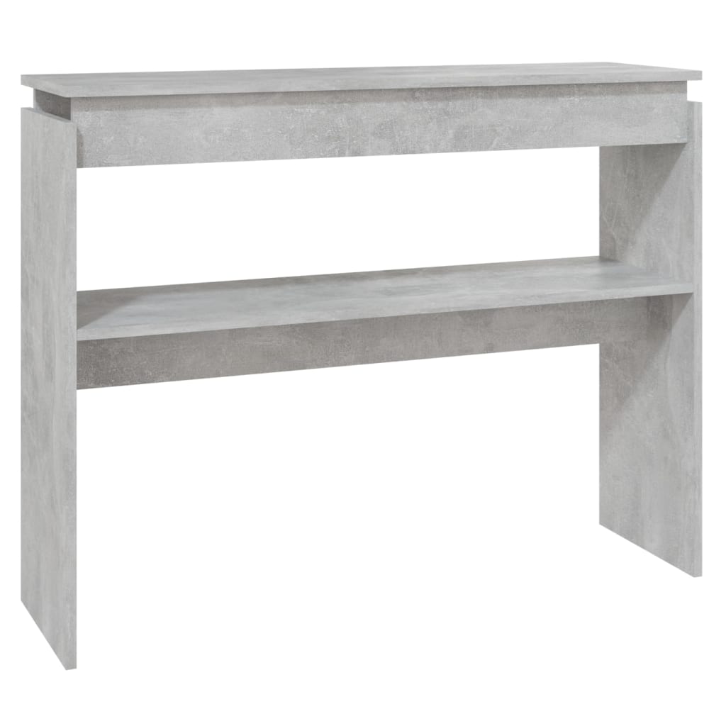 Mesa consola 102x30x80 cm derivados de madeira cinzento cimento