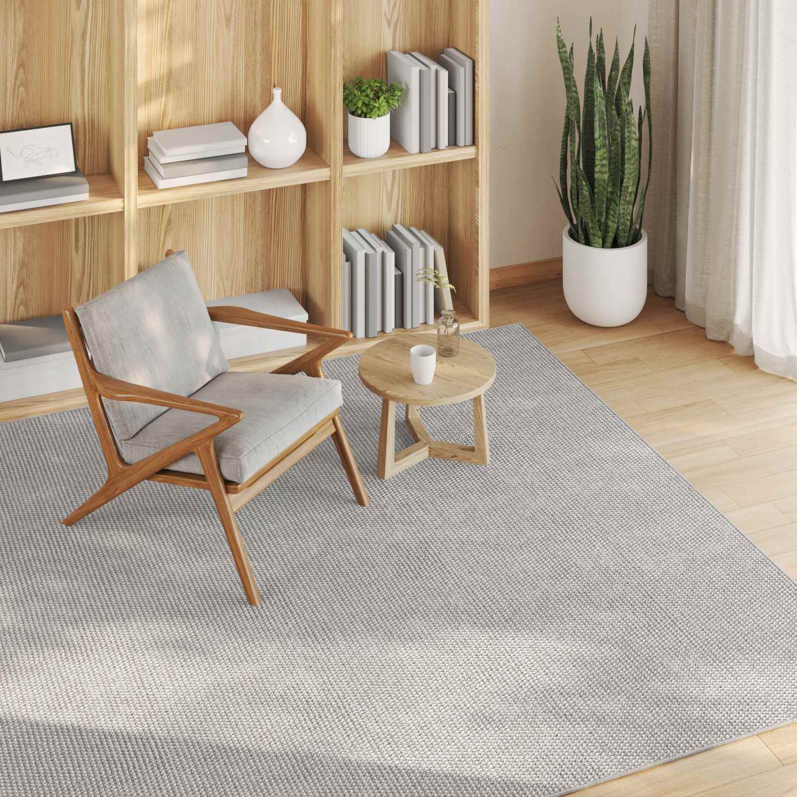 Tapetes de área lugo creme e cinza 200 x 200 cm poliéster