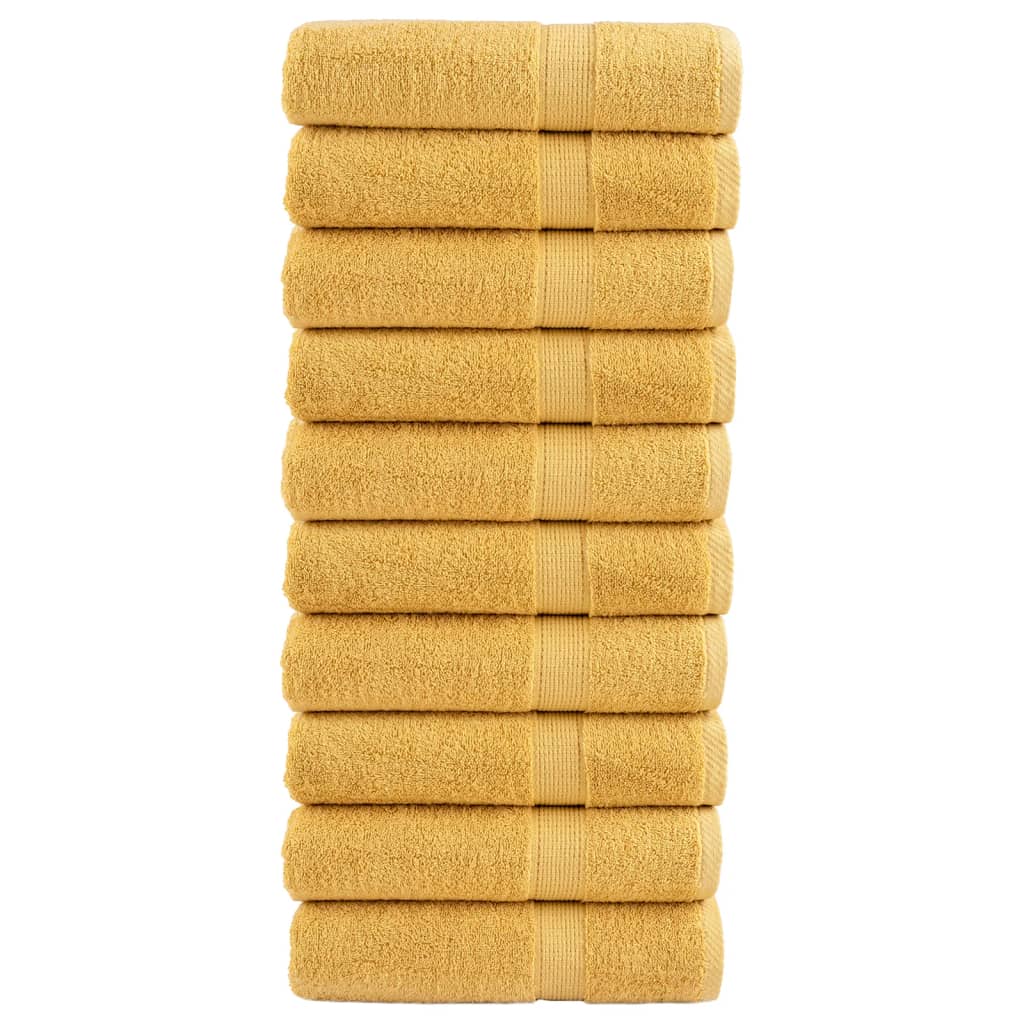 Toalhas de banho premium solund 10pcs 70x140cm 600 gsm dourado