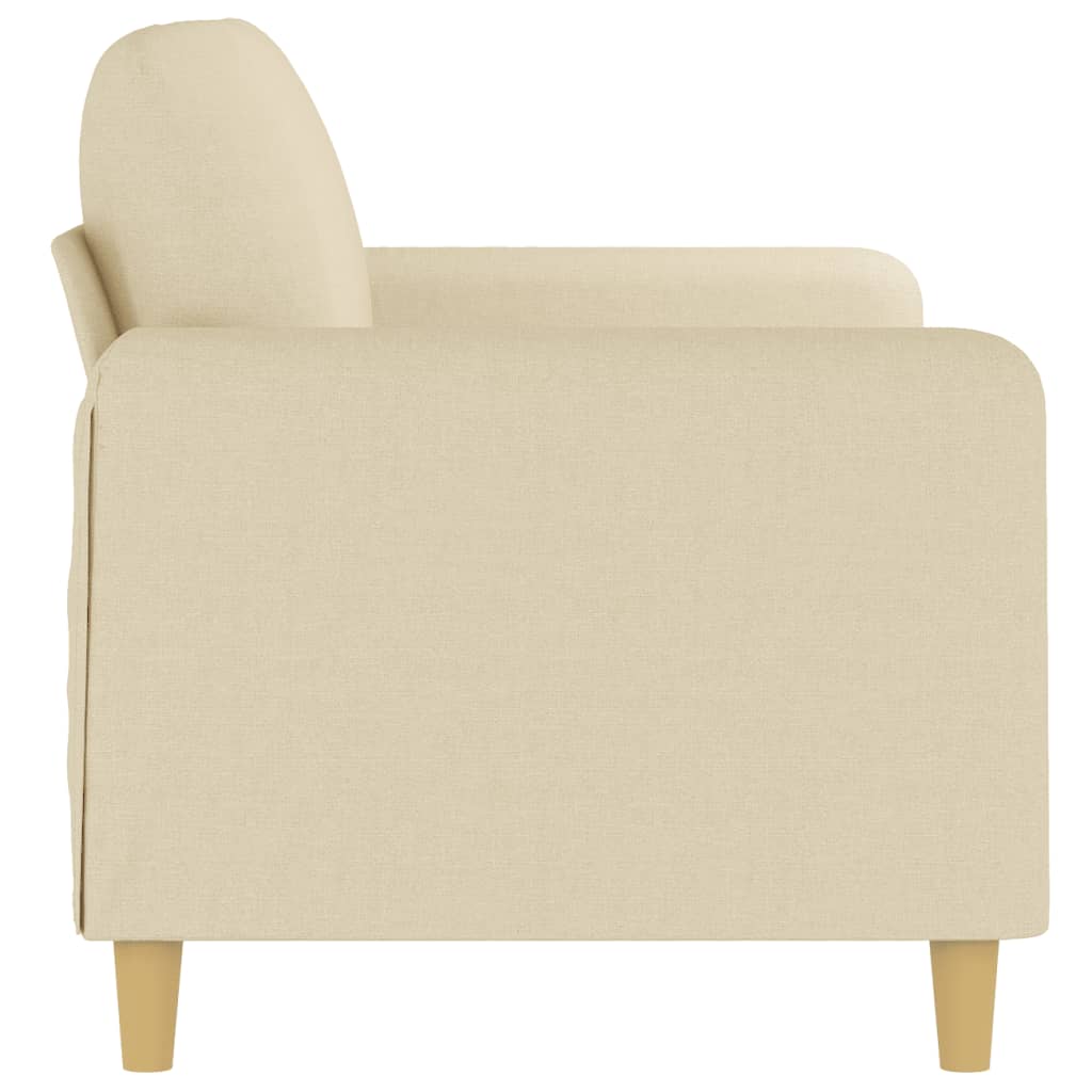 Sofá de 2 lugares tecido 140 cm cor creme