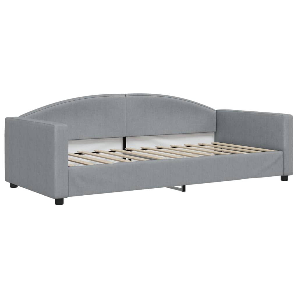 Sofá-cama c/ gavetão e gavetas 90x200 cm tecido cinzento-claro