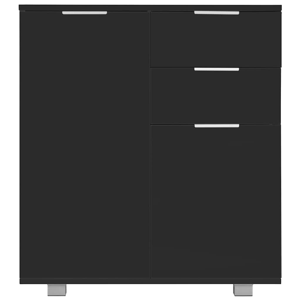 Aparador em contraplacado 71x35x80 cm preto brilhante