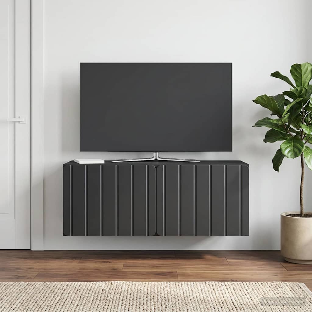 Gabinete de TV de parede 78,5 x 31 x 30 cm preto