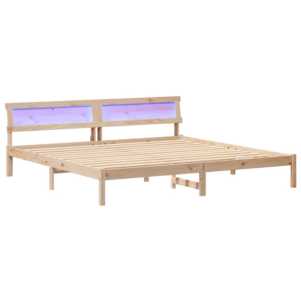 Estrutura da cama com cabeceira castanho 180 x 200 cm