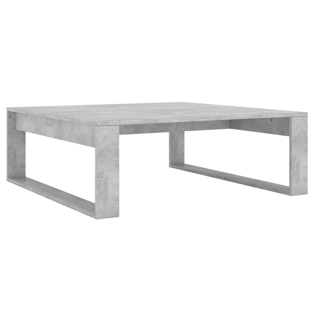 Mesa de centro 100x100x35 cm derivados madeira cinzento cimento