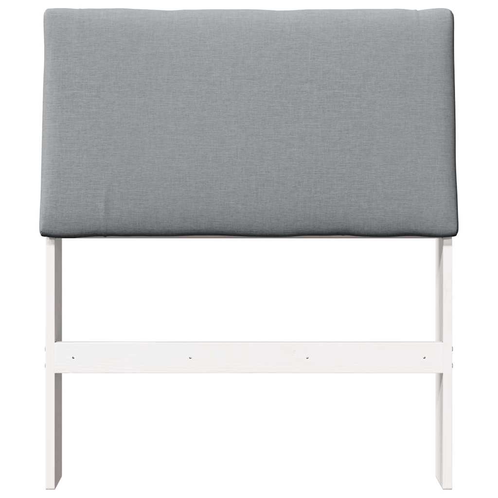 Cabeceira estofada cinzento-claro 75 cm