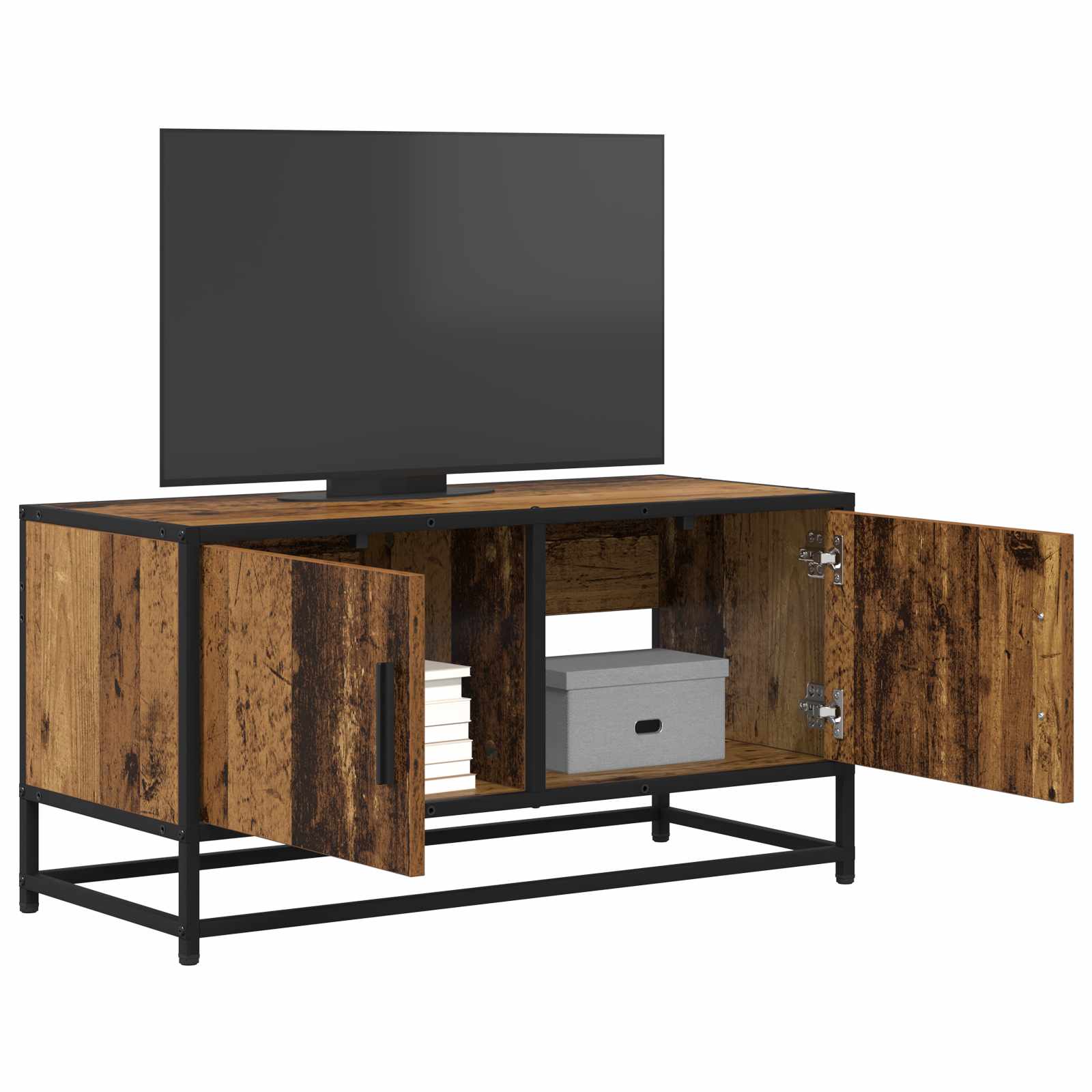 Gabinete para TV 80 x 34,5 x 40 cm madeira antiga