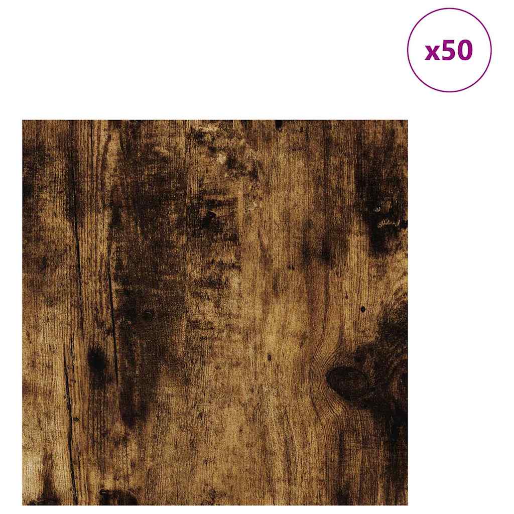 Painéis de decoração 50 unid. carvalho defumado