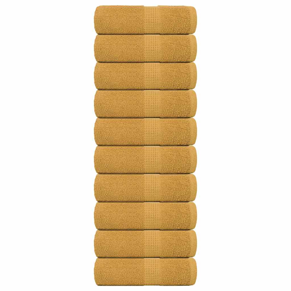 Toalhas de rosto frogn 10 unidades douradas 30x30 cm 360 g/m²