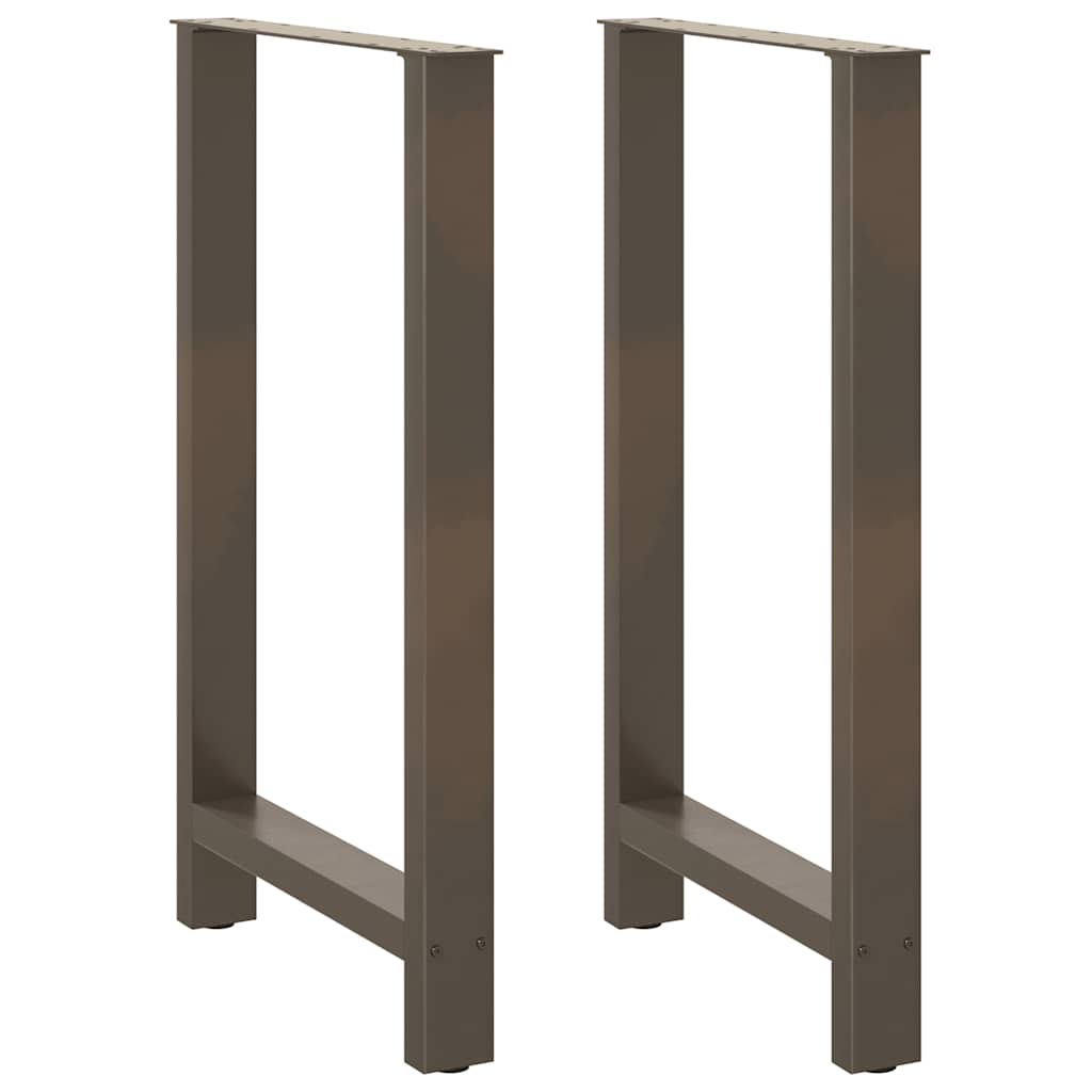 Pés de mesa de bar em aço natural, 2 peças, 60x(100-101) cm, aço