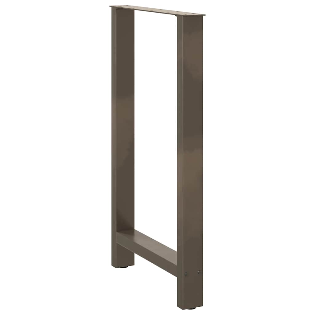 Pés de mesa de bar em aço natural, 2 peças, 60x(100-101) cm, aço