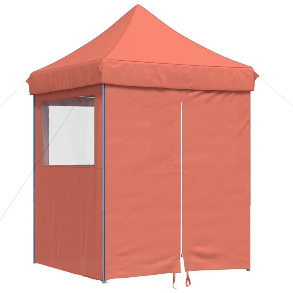 Tenda p/ festas pop-up dobrável 4 paredes laterais terracotta