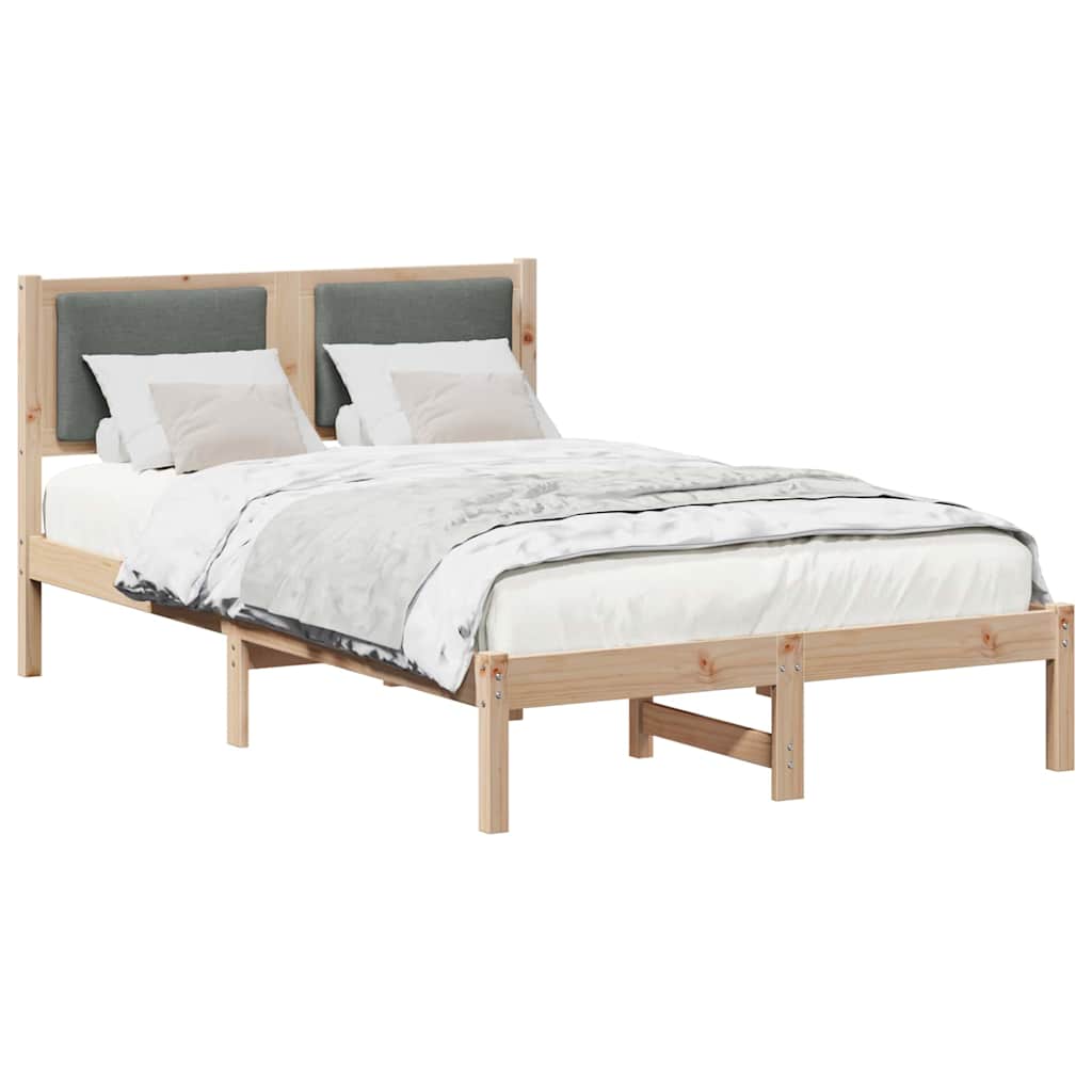 Estrutura da cama com cabeceira cinza escuro 120 x 190 cm