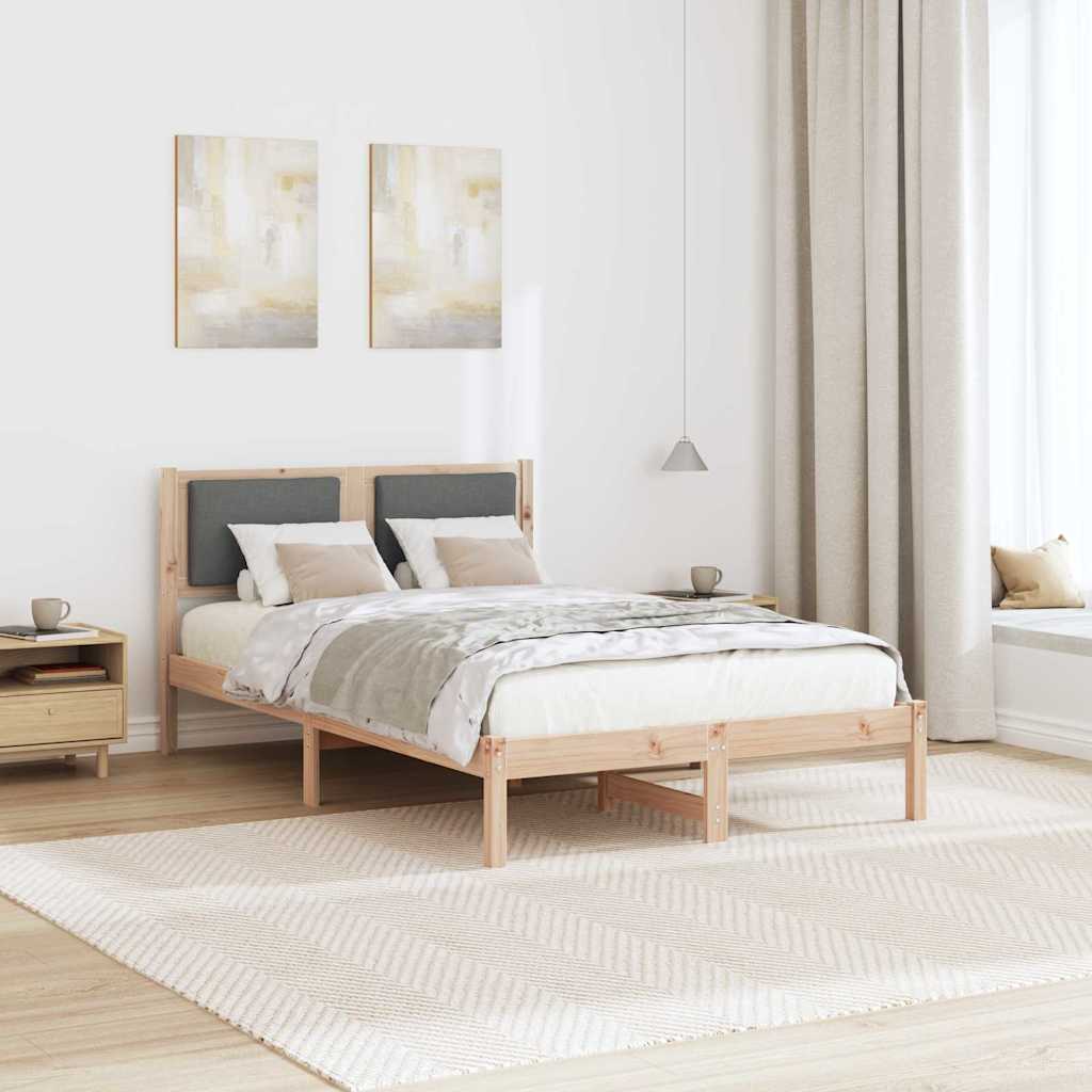 Estrutura da cama com cabeceira cinza escuro 120 x 190 cm