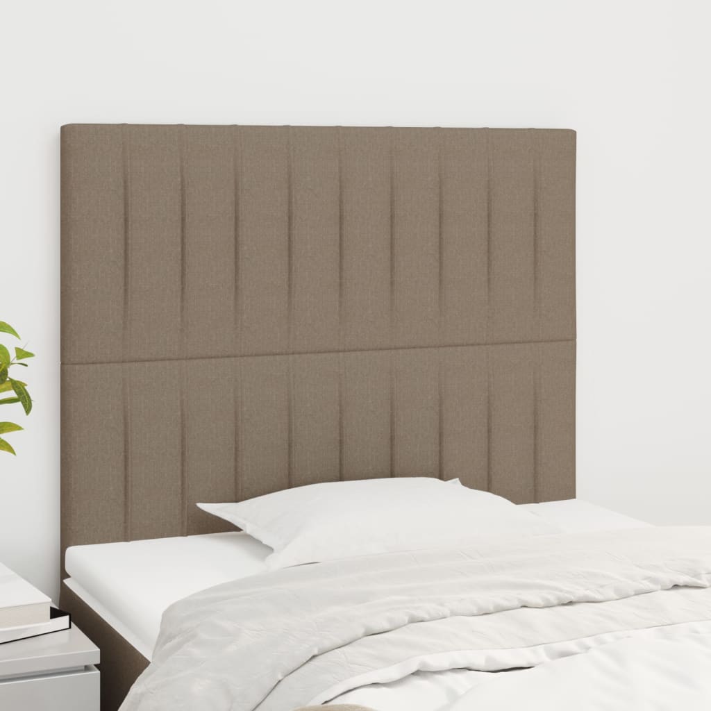 Cabeceira taupe 80x5x118/128 cm tecido