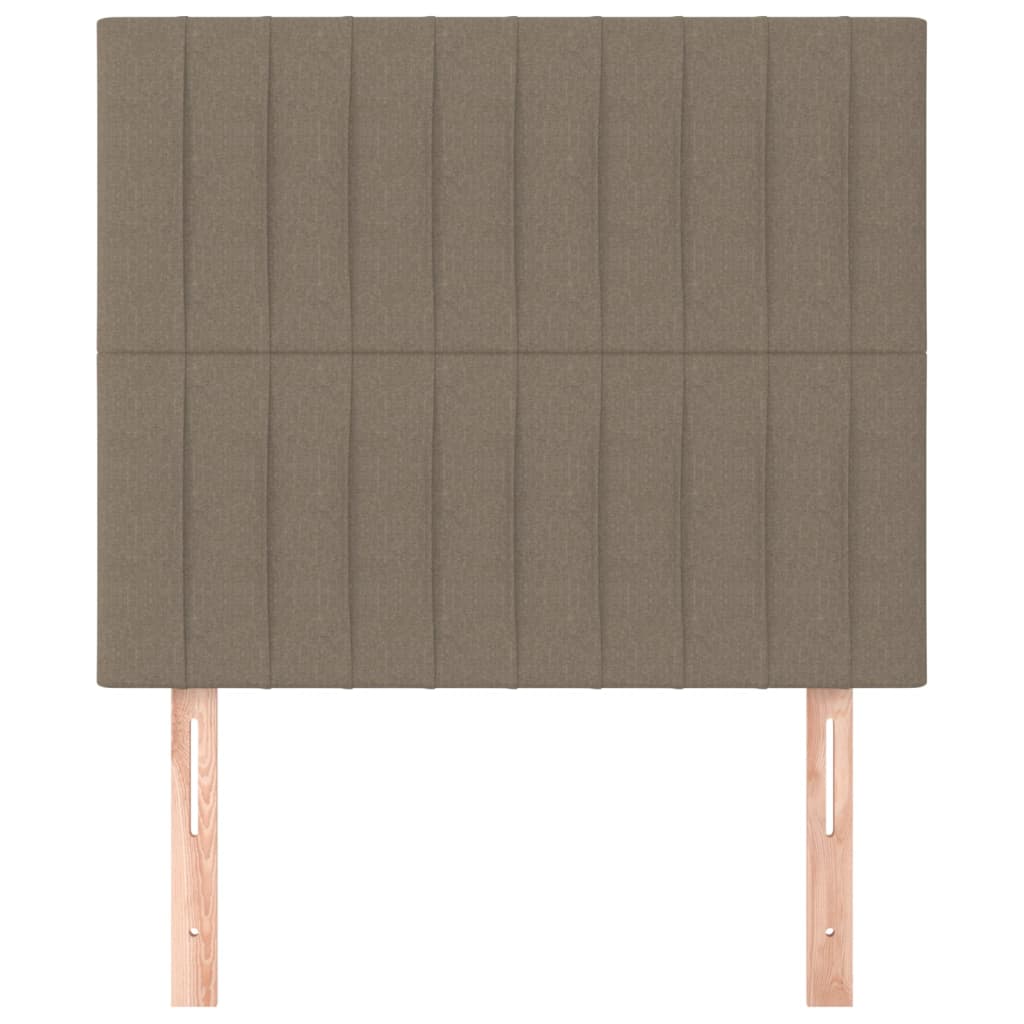 Cabeceira taupe 80x5x118/128 cm tecido