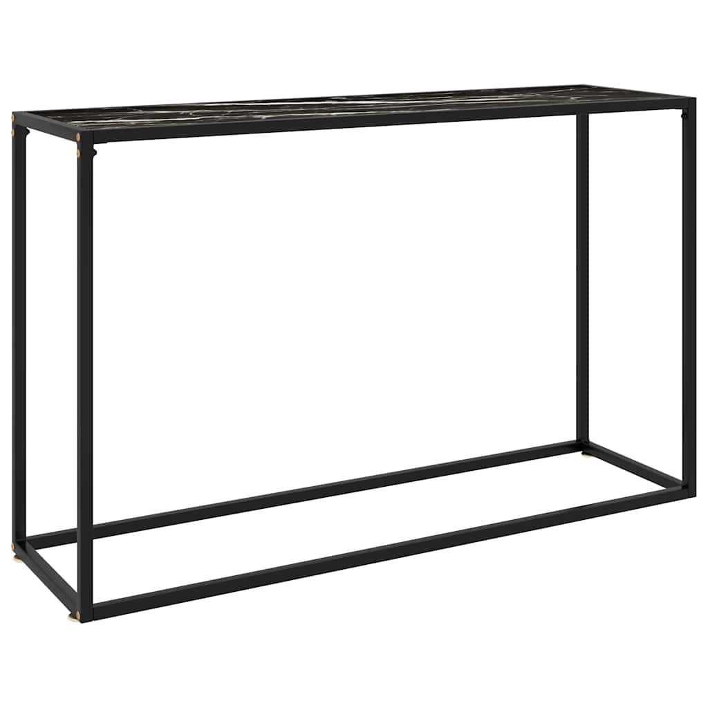 Mesa consola 120x35x75 cm vidro temperado preto